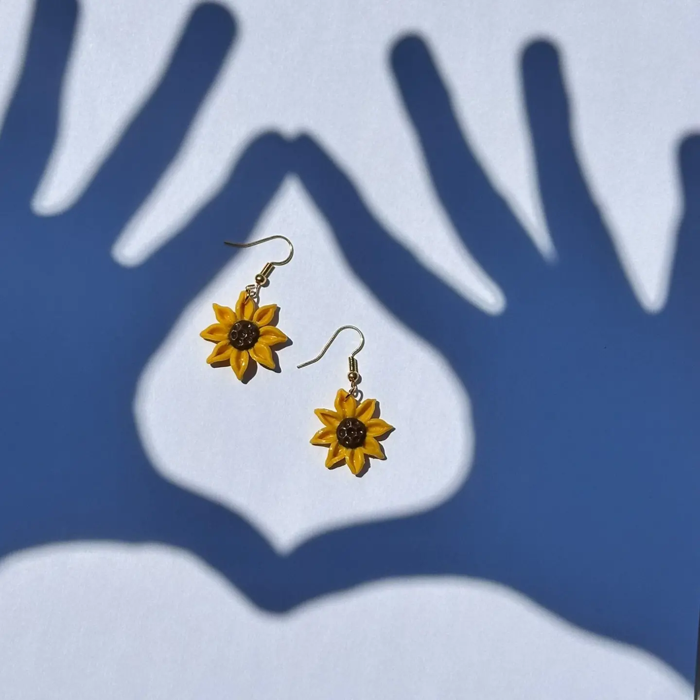 Boucles d'oreilles tournesol