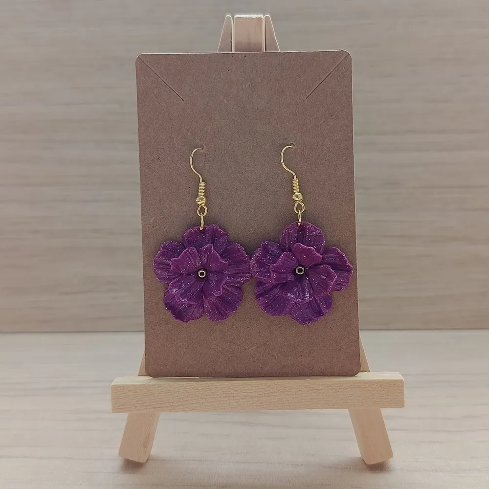 Boucles Printanières Violettes Brillantes