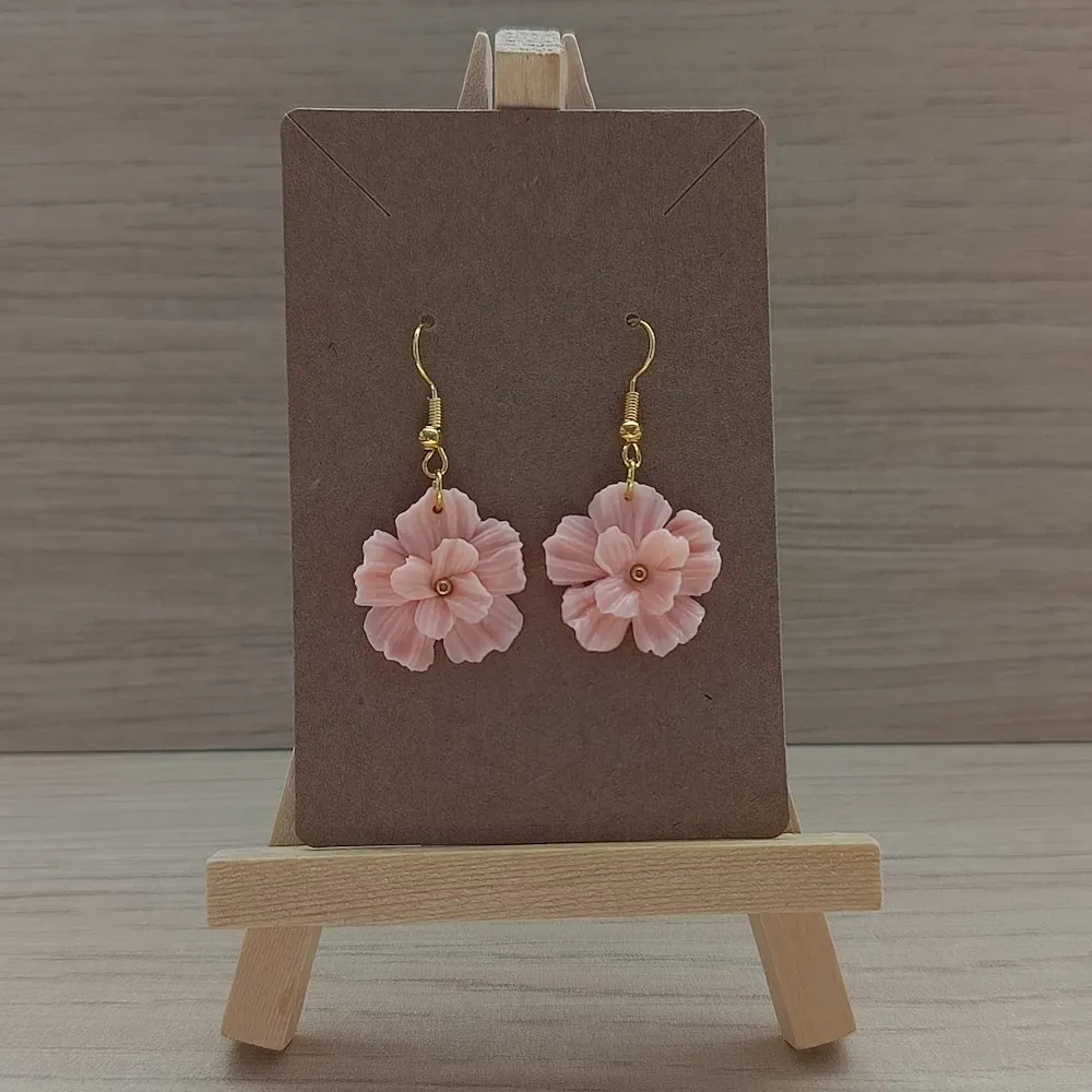 Petites Boucles Printanières Roses