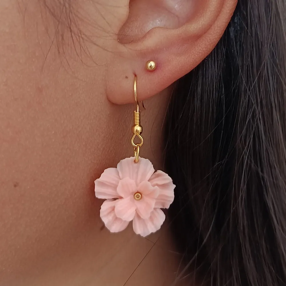 Petites Boucles Printanières Roses