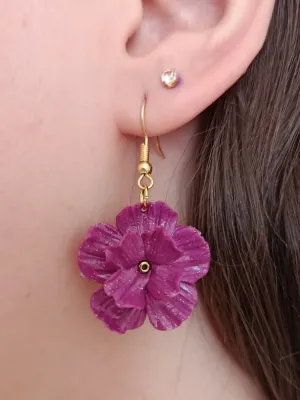 Boucles Printanières Violettes Brillantes