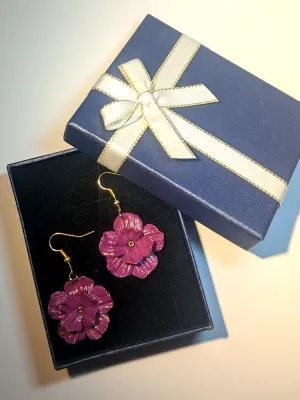 Boucles Printanières Violettes Brillantes