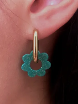 Fleurs Turquoises Brillantes